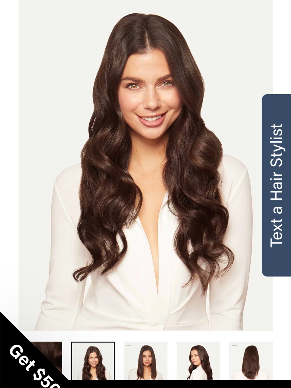 Luxy chocolate Brown clip in extensions 180g 20in